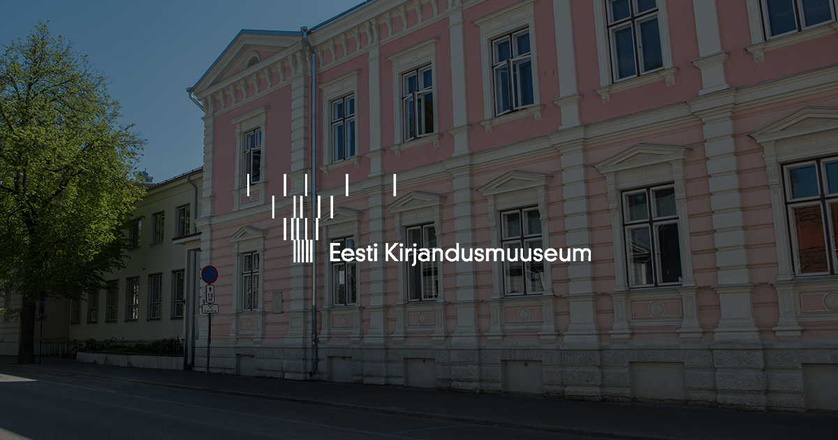 Avaleht | Eesti Kirjandusmuuseum